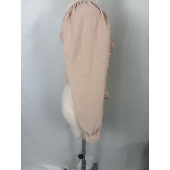 Blashe Large Fitted Coquette Cottagecore Feminine Neutral Girly Ruffle Top - Picture 2 of 9